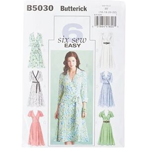 Butterick Patterns B5030 Size FF 16-18-20-22 Misses Dress/Belt and Sash, Pack of 1, White Butterick Patterns B5030 Size FF 16-18-20-22 Misses Dress/Belt and Sash, Pack of 1, White