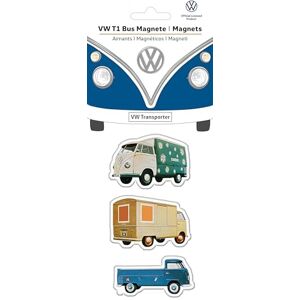 BRISA VW Collection Volkswagen Refrigerator Office Pinboard Magnets with T1 Bus Motifs (3-Piece Set/Utility Vehicles/Multicolor) BRISA VW Collection Volkswagen Refrigerator Office Pinboard Magnets with T1 Bus Motifs (3-Piece Set/Utility Vehicles/Multicolor)