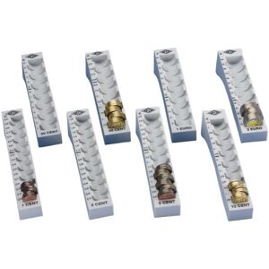 WEDO 161700837 Complete Plastic Coin Grooves Set of 8 Loose 27.2 x 18 x 4.4 cm Light Grey WEDO 161700837 Complete Plastic Coin Grooves Set of 8 Loose 27.2 x 18 x 4.4 cm Light Grey