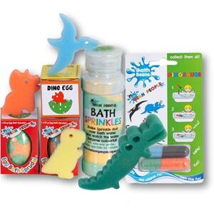 The Bean People Dinosaur Toys for Boys Bath Bombs for Kids with Dinosaur Themed Pack, Jumbo-Sized Dino & Crocodile Functional Sponge, Green Bath Sprinkles, Dinosaur Bath Beans Pack, & 3 Dino Eggs The Bean People Dinosaur Toys for Boys Bath Bombs for Kids with Dinosaur Themed Pack, Jumbo-Sized Dino & Crocodile Functional Sponge, Green Bath Sprinkles, Dinosaur Bath Beans Pack, & 3 Dino Eggs