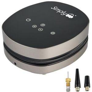 Simply Brands Premium Digital Air Compressor, Touch Screen Display, LED Light, Quick-Release Valve, 2 Nozzle Adapters, 120PSI Maximum Pressure, 25L/min Air Flow Simply Brands Premium Digital Air Compressor, Touch Screen Display, LED Light, Quick-Release Valve, 2 Nozzle Adapters, 120PSI Maximum Pressure, 25L/min Air Flow