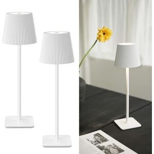 LuminexDesigns Rechargeable Table Lamp Set of 2 LED Cordless Lamps – 5200mAh Battery, Stepless Dimming, 3 Colour Temperatures, IP54 Water-Resistant for Indoor & Outdoor Use – White LuminexDesigns Rechargeable Table Lamp Set of 2 LED Cordless Lamps – 5200mAh Battery, Stepless Dimming, 3 Colour Temperatures, IP54 Water-Resistant for Indoor & Outdoor Use – White