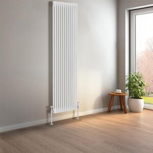 NRG Gloss White 1800 X 560 mm Vertical Traditional Column Cast Iron Style Radiator Central Heating Radiator Perfect for Bathrooms, Kitchen, Living Room 2 Column NRG Gloss White 1800 X 560 mm Vertical Traditional Column Cast Iron Style Radiator Central Heating Radiator Perfect for Bathrooms, Kitchen, Living Room 2 Column