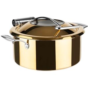 APS 12343 Chafing Dish Orbit 4-Piece Set Diameter 30.5 cm Height 17.5 cm 18/8 Stainless Steel Gold Look APS 12343 Chafing Dish Orbit 4-Piece Set Diameter 30.5 cm Height 17.5 cm 18/8 Stainless Steel Gold Look