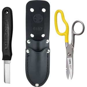 KLEIN TOOLS 46039 Cable Splicer's Kit with Cable Splicer Electricians Knife and Free-Fall Snip,Black KLEIN TOOLS 46039 Cable Splicer's Kit with Cable Splicer Electricians Knife and Free-Fall Snip,Black