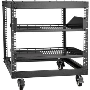 VEVOR 9U Open Frame Server Rack, 23''-40'' Adjustable Depth, Free Standing or Wall Mount Network Server Rack with 360° Casters, Heavy Duty 4 Post Holds All Your Networking IT Equipment AV Gear Router VEVOR 9U Open Frame Server Rack, 23''-40'' Adjustable Depth, Free Standing or Wall Mount Network Server Rack with 360° Casters, Heavy Duty 4 Post Holds All Your Networking IT Equipment AV Gear Router