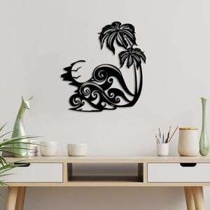 Hanah Home Stylish Black Decorative Metal Wall Accessory, 53 x 57 cm, 100% Metal, 1.5 mm Thickness, Lightweight (0.98 kg), Perfect for Modern Home Decor Hanah Home Stylish Black Decorative Metal Wall Accessory, 53 x 57 cm, 100% Metal, 1.5 mm Thickness, Lightweight (0.98 kg), Perfect for Modern Home Decor