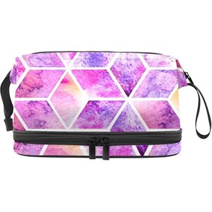 Generic Multi-Functional Storage Travel Cosmetic Bag with Handle,Mosaic Watercolor Background,Large Capacity Travel Cosmetic Bag Generic Multi-Functional Storage Travel Cosmetic Bag with Handle,Mosaic Watercolor Background,Large Capacity Travel Cosmetic Bag