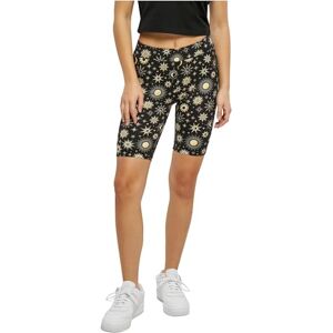 Urban Classics Women's Ladies Soft AOP Cycle Shorts, Blacksun, XS Urban Classics Women's Ladies Soft AOP Cycle Shorts, Blacksun, XS