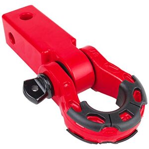 GA GEARAMERICA GearAmerica Aluminum Hitch Receiver 2" (Red) 32,000 LBS (16T) MBC 16,000 LBS (8T) WLL Heavy Duty Towing and Recovery for Jeeps, Trucks & SUVs Includes Steel Mega Shackle, Washers and ⅝ Pin GA GEARAMERICA GearAmerica Aluminum Hitch Receiver 2" (Red) 32,000 LBS (16T) MBC 16,000 LBS (8T) WLL Heavy Duty Towing and Recovery for Jeeps, Trucks & SUVs Includes Steel Mega Shackle, Washers and ⅝ Pin