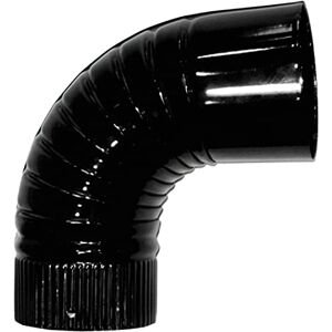 WOLFPACK 22011100 Oven Elbow 100 mm 90 ° Glazed Black WOLFPACK 22011100 Oven Elbow 100 mm 90 ° Glazed Black