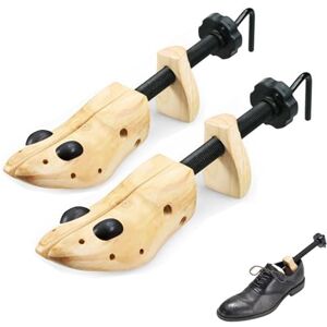 EchoDone Pair of 2 Way Wood Shoe Trees for Men Shoe Stretcher Adjustable Unisex Shaper for Shoe Large Size for Men and Women, Women's Size 10 to 13.5 Man's Size 9 to 13, Burlywood, L EchoDone Pair of 2 Way Wood Shoe Trees for Men Shoe Stretcher Adjustable Unisex Shaper for Shoe Large Size for Men and Women, Women's Size 10 to 13.5 Man's Size 9 to 13, Burlywood, L