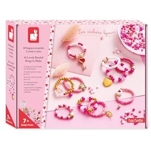 Janod 10 Bead Rings to Create Jewelry Workshops DIY Ring Making Child Craft Kit Fine Motor Skills and Concentration Learning from 7 Years Old J09125 Janod 10 Bead Rings to Create Jewelry Workshops DIY Ring Making Child Craft Kit Fine Motor Skills and Concentration Learning from 7 Years Old J09125