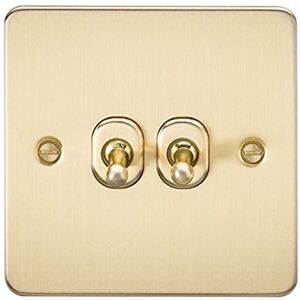 Knightsbridge 10AX 2G 2-Way Toggle Switch Brushed Brass Knightsbridge 10AX 2G 2-Way Toggle Switch Brushed Brass