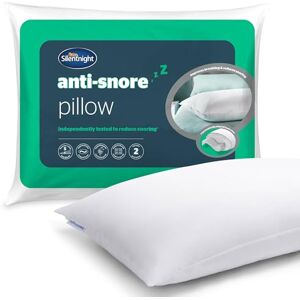 Silentnight Polyester Anti-Snore Pillow Ergonomically Designed with Contoured Foam Providing Head and Neck Support to Reduce Snoring – Hypoallergenic and Medium Support, White , Pack of 1 Silentnight Polyester Anti-Snore Pillow Ergonomically Designed with Contoured Foam Providing Head and Neck Support to Reduce Snoring – Hypoallergenic and Medium Support, White , Pack of 1