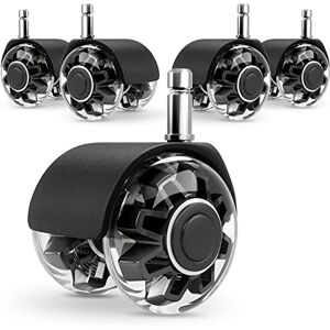 Omyoffice Office Chair Caster Wheels (Set of 5),Heavy-Duty Chair Wheels Support 2200lbs,Mute Rubber Chair Casters for Hardwood Floors and Carpet,2 Inch Universal Fit(Black) Omyoffice Office Chair Caster Wheels (Set of 5),Heavy-Duty Chair Wheels Support 2200lbs,Mute Rubber Chair Casters for Hardwood Floors and Carpet,2 Inch Universal Fit(Black)