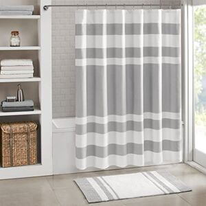 Madison Park Spa Waffle Shower Curtain Pieced Fabric with 3M Scotchgard Moisture Management Modern Home Bathroom Decorations, Tall 72"x84", Grey Madison Park Spa Waffle Shower Curtain Pieced Fabric with 3M Scotchgard Moisture Management Modern Home Bathroom Decorations, Tall 72"x84", Grey