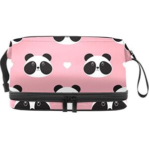 Generic Multi-Functional Storage Travel Cosmetic Bag with Handle,Large Capacity Travel Cosmetic Bag,Cute Pink Panda with Hearts Pattern Generic Multi-Functional Storage Travel Cosmetic Bag with Handle,Large Capacity Travel Cosmetic Bag,Cute Pink Panda with Hearts Pattern