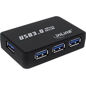 InLine USB 3.0 Hub with 3.5 A Power Supply Unit (4-Port) Black InLine USB 3.0 Hub with 3.5 A Power Supply Unit (4-Port) Black