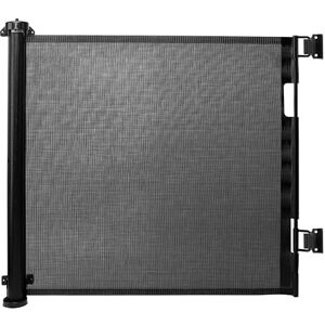 Relaxdays retractable door safety gate, extendable up to 1.5m, no drilling needed, child safety, stair gate, black Relaxdays retractable door safety gate, extendable up to 1.5m, no drilling needed, child safety, stair gate, black