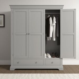 Seconique Bordeaux 3 Door Wardrobe in Pebble Grey Seconique Bordeaux 3 Door Wardrobe in Pebble Grey