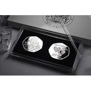 The Commemorative Coin Company 25th Wedding Anniversary Commemorative with Diamante Gemstone. Proof Silver, 8g, 27mm, Free Standing Display Case and Presentation Box. Gift/Present The Commemorative Coin Company 25th Wedding Anniversary Commemorative with Diamante Gemstone. Proof Silver, 8g, 27mm, Free Standing Display Case and Presentation Box. Gift/Present