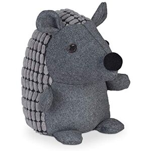 Relaxdays Hedgehog Door Stop, Fabric, for Floor, Heavy, Soft, Decorative Animal Doorstopper, 20 cm Tall, Dark Grey Relaxdays Hedgehog Door Stop, Fabric, for Floor, Heavy, Soft, Decorative Animal Doorstopper, 20 cm Tall, Dark Grey