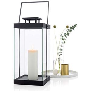 blomus FINCA 63688 Lantern L Made of Powder-Coated Metal Lantern, Exclusive Look, Modern Home Accessory, Atmospheric Atmosphere, Indoor Use (H x W x D: 46 x 20.5 x 21 cm, Black) blomus FINCA 63688 Lantern L Made of Powder-Coated Metal Lantern, Exclusive Look, Modern Home Accessory, Atmospheric Atmosphere, Indoor Use (H x W x D: 46 x 20.5 x 21 cm, Black)