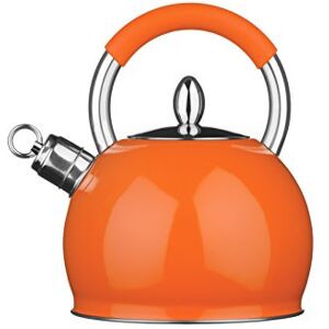 Premier Houseware 505125 Whistling Kettle Travel Kettle Heat Resistant Handle Coffee Kettle Stainless Steel Kettle Orange Kettle Stove Kettle 2.4 L 25Hx19Wx19D Premier Houseware 505125 Whistling Kettle Travel Kettle Heat Resistant Handle Coffee Kettle Stainless Steel Kettle Orange Kettle Stove Kettle 2.4 L 25Hx19Wx19D