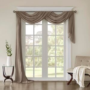 Madison Park Harper Sheer Bedroom, Modern Contemporary Window Curtain for Kitchen, Solid Fabric Panels, 42" x 216", Taupe Madison Park Harper Sheer Bedroom, Modern Contemporary Window Curtain for Kitchen, Solid Fabric Panels, 42" x 216", Taupe