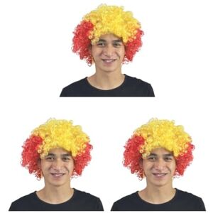 Paowsietiviity 3 set Clown Wig Hair Curly Christmas Party Synthetic Hairs Football Fans Wide Application Parties Headwearing Costume Funny Spain Paowsietiviity 3 set Clown Wig Hair Curly Christmas Party Synthetic Hairs Football Fans Wide Application Parties Headwearing Costume Funny Spain