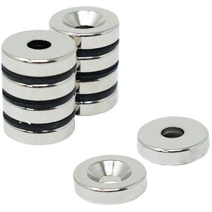 FIRST4MAGNETS N42 Neodymium Countersunk Magnet for Arts, Crafts, Model Making, DIY, Hobbies, Office and Home 20mm dia x 5mm thick x 6mm c/s 7.1kg Pull South Pack of 2 FIRST4MAGNETS N42 Neodymium Countersunk Magnet for Arts, Crafts, Model Making, DIY, Hobbies, Office and Home 20mm dia x 5mm thick x 6mm c/s 7.1kg Pull South Pack of 2