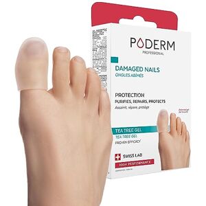 PODERM Swiss-Made Damaged Nails & Toe Protector Cap with Patented Tea Tree Gel Unisex & Washable Shields and Treats Yellow, Thick, Detached & Fungal Nails Created by a Podiatrist PODERM Swiss-Made Damaged Nails & Toe Protector Cap with Patented Tea Tree Gel Unisex & Washable Shields and Treats Yellow, Thick, Detached & Fungal Nails Created by a Podiatrist