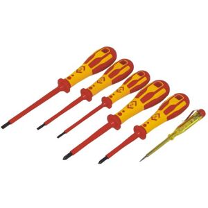 C.K 49182 Dextro VDE 6 Piece Screwdriver Set Slotted/Phillips C.K 49182 Dextro VDE 6 Piece Screwdriver Set Slotted/Phillips