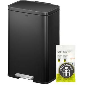 EKO Kitchen Trash can, Stainless Steel, Black, 50L-Matte EKO Kitchen Trash can, Stainless Steel, Black, 50L-Matte