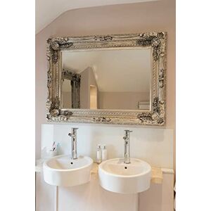 MirrorOutlet Milton Manor Large Silver Antique Style Big Wall Mirror 4Ft X 3Ft 120cm X 90cm MirrorOutlet Milton Manor Large Silver Antique Style Big Wall Mirror 4Ft X 3Ft 120cm X 90cm