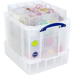Really Useful Box Plastic Storage 35 Litre with XXL Lid with 4 Trays 1x6 + 1x9 + 1x12 + 1x16 Compartments Clear Really Useful Box Plastic Storage 35 Litre with XXL Lid with 4 Trays 1x6 + 1x9 + 1x12 + 1x16 Compartments Clear