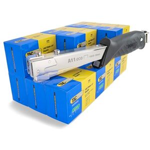 Tacwise 1185 A11 Hammer Tacker with 75,000 140/10mm Staples, Uses Type 140 / 6 10 mm Staples, Silver / Black Tacwise 1185 A11 Hammer Tacker with 75,000 140/10mm Staples, Uses Type 140 / 6 10 mm Staples, Silver / Black