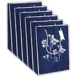 Eurowrap Clairefontaine 32496-2Cpack Pack of 6 White Kraft Gift Bags Large 26.5 x 14 x 33 cm 210 g with Cyanotype Motif Gift Packaging Ideal for: Board Games and Puzzles Eurowrap Clairefontaine 32496-2Cpack Pack of 6 White Kraft Gift Bags Large 26.5 x 14 x 33 cm 210 g with Cyanotype Motif Gift Packaging Ideal for: Board Games and Puzzles