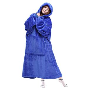 Waitu Wearable Blanket Sweatshirt Gifts for Women and Men, Super Warm and Cozy Giant Blanket Hoodie, Thick Flannel Blanket with Sleeves and Giant Pocket Blue Waitu Wearable Blanket Sweatshirt Gifts for Women and Men, Super Warm and Cozy Giant Blanket Hoodie, Thick Flannel Blanket with Sleeves and Giant Pocket Blue