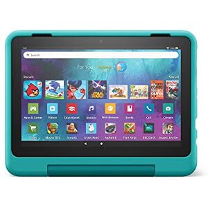 Amazon Kid-Friendly Case for Fire HD 8 tablet Only compatible with 12th-generation tablet (2022 release), Hello Teal Amazon Kid-Friendly Case for Fire HD 8 tablet Only compatible with 12th-generation tablet (2022 release), Hello Teal