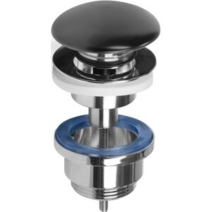 Cornat T317426 Drain Valve for Washbasins 1 1/4 Inch Male Diameter 66 mm with Push-Open Function Pop-Up Valve/Sink Drain / T317426 Black (Matte) Cornat T317426 Drain Valve for Washbasins 1 1/4 Inch Male Diameter 66 mm with Push-Open Function Pop-Up Valve/Sink Drain / T317426 Black (Matte)