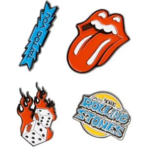 Grupo Erik Set Of 4 Enamel Pins The Rolling Stones Official Merchandise Cute Pin Badges, Bag Pins The Rolling Stones Gifts Under 15 Pounds, Music Gifts For Men Grupo Erik Set Of 4 Enamel Pins The Rolling Stones Official Merchandise Cute Pin Badges, Bag Pins The Rolling Stones Gifts Under 15 Pounds, Music Gifts For Men
