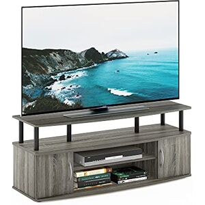 Furinno JAYA TV Stand, Entertainment Center, TV Console, for TV up to 55 Inch, with 2 Doors and Cable Management Holes, for Living Room, Bedroom, French Oak Furinno JAYA TV Stand, Entertainment Center, TV Console, for TV up to 55 Inch, with 2 Doors and Cable Management Holes, for Living Room, Bedroom, French Oak