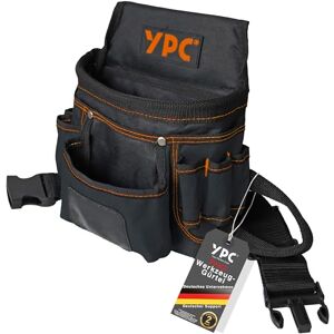 YPC Presto Tool Belt Bag XL Tool Belt, Work Belt, Waterproof Tool Bag with Hammer Loop, Tear-Resistant Nylon Belt, 12 Pockets, Black, 27 x 21 x 13 cm 5 kg Load Capacity YPC Presto Tool Belt Bag XL Tool Belt, Work Belt, Waterproof Tool Bag with Hammer Loop, Tear-Resistant Nylon Belt, 12 Pockets, Black, 27 x 21 x 13 cm 5 kg Load Capacity