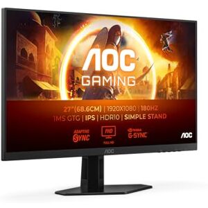 AOC Gaming 27G4XED 27 inch FHD monitor, 180 Hz, 1 ms, FreeSync Prem., G-Sync comp., HDR10 (1920x1080, HDMI 2.0, DisplayPort 1.4) black AOC Gaming 27G4XED 27 inch FHD monitor, 180 Hz, 1 ms, FreeSync Prem., G-Sync comp., HDR10 (1920x1080, HDMI 2.0, DisplayPort 1.4) black