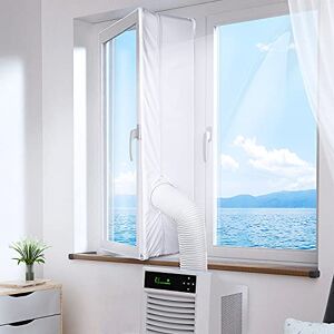 iRhodesy Window Sealing for Mobile Air Conditioners, Waterproof White Air Conditioner Window Seal Used for Hot Air Stop, Works with Portable Air Conditioner and Tumble Dryer (400cm) iRhodesy Window Sealing for Mobile Air Conditioners, Waterproof White Air Conditioner Window Seal Used for Hot Air Stop, Works with Portable Air Conditioner and Tumble Dryer (400cm)