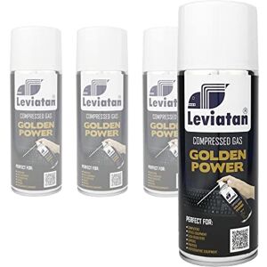 Leviatan Golden Power Pack of 4 Compressed Air Spray 400 ml Compressed Air Purifier for Cleaning The Keyboard, Computer, Camera, Mobile Phone Leviatan Golden Power Pack of 4 Compressed Air Spray 400 ml Compressed Air Purifier for Cleaning The Keyboard, Computer, Camera, Mobile Phone