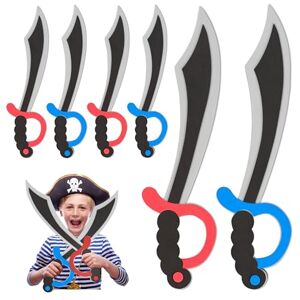 Relaxdays Foam Pirate Sword, Set of 8, Toy Sabre for Halloween & Dress Up, Kids Costume Accessory, 41 cm Long, Colourful Relaxdays Foam Pirate Sword, Set of 8, Toy Sabre for Halloween & Dress Up, Kids Costume Accessory, 41 cm Long, Colourful