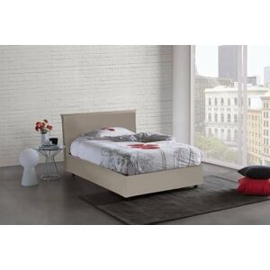 Talamo Italia Square and a half bed Ascenza, Container bed with eco-leather covering, 100% Made in Italy, Front opening, with mattress Cm 120x190 included, Dove-gray Talamo Italia Square and a half bed Ascenza, Container bed with eco-leather covering, 100% Made in Italy, Front opening, with mattress Cm 120x190 included, Dove-gray